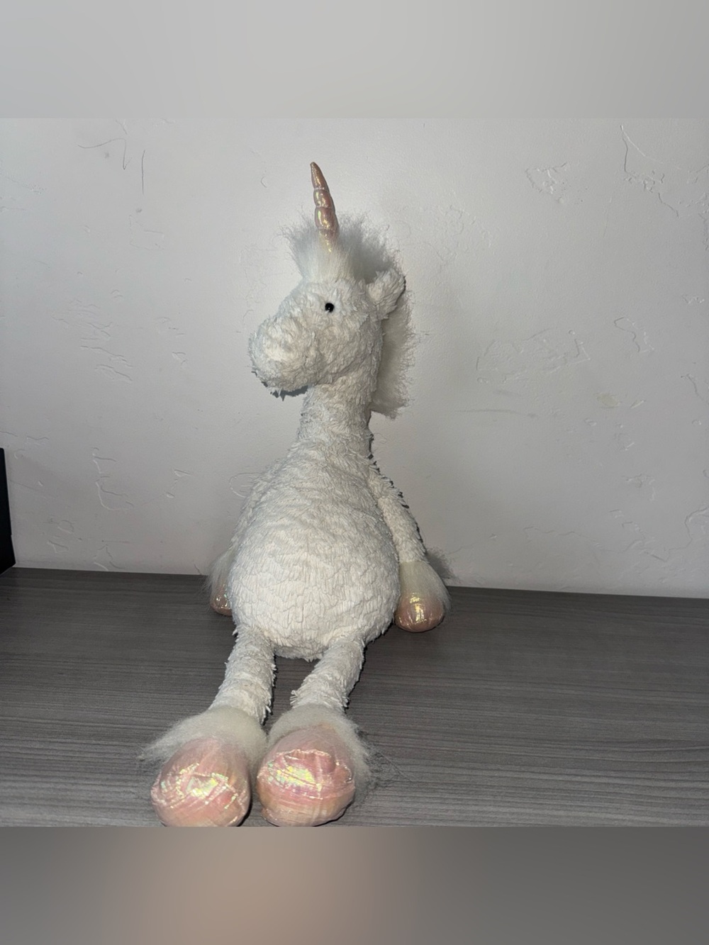 Jellycat Plush Dainty White Unicorn Soft Toy Stuffed Animal Large 22"